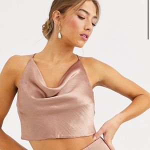 ASOS Slinky Cowl Neck Crop